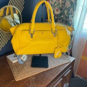 Diane Von Furstenburg Sutra Small Duffel Canary Yellow